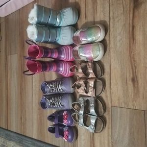 Lot 7, Size 6 Cat & Jack Snow Boots, Sandals, Western Chief Rain Boots, Carters